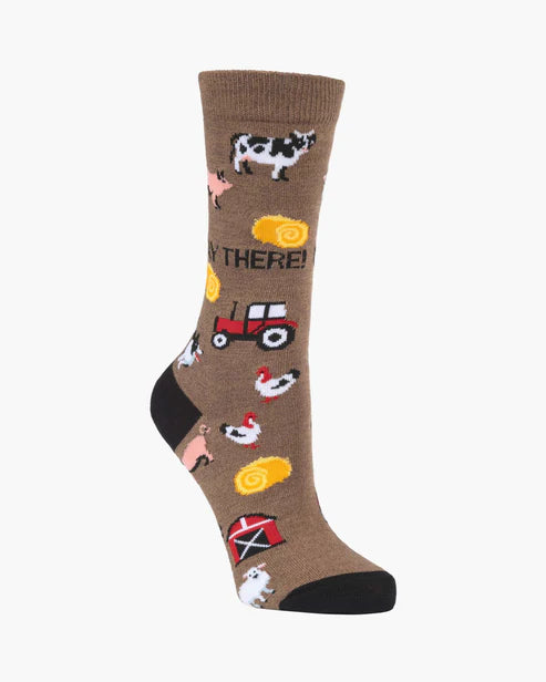 Hay There! Women's Bamboo Crew Socks