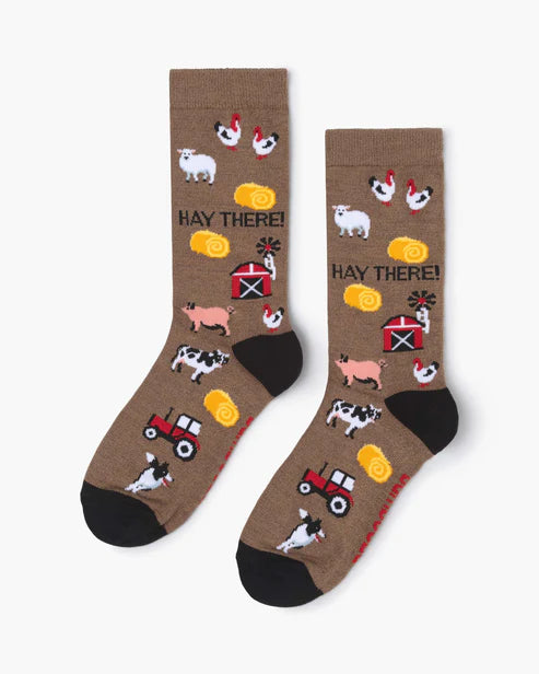 Hay There! Women's Bamboo Crew Socks
