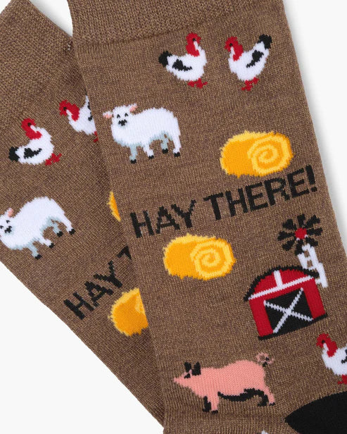 Hay There! Women's Bamboo Crew Socks
