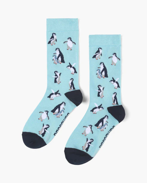 Penguin Parade Women's Bamboo Crew Socks