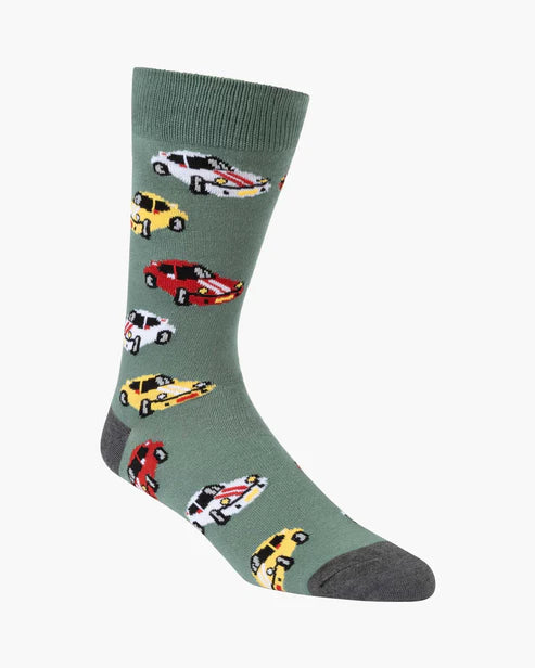 Posh Car Men's Bamboo Crew Socks