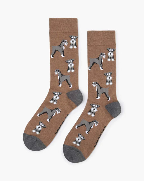 Schnauzer Men's Bamboo Crew Socks