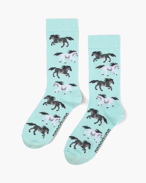 Wild Horses Women's Bamboo Crew Socks