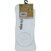 Cushion Foot Bamboo Loose Top Crew Socks - White