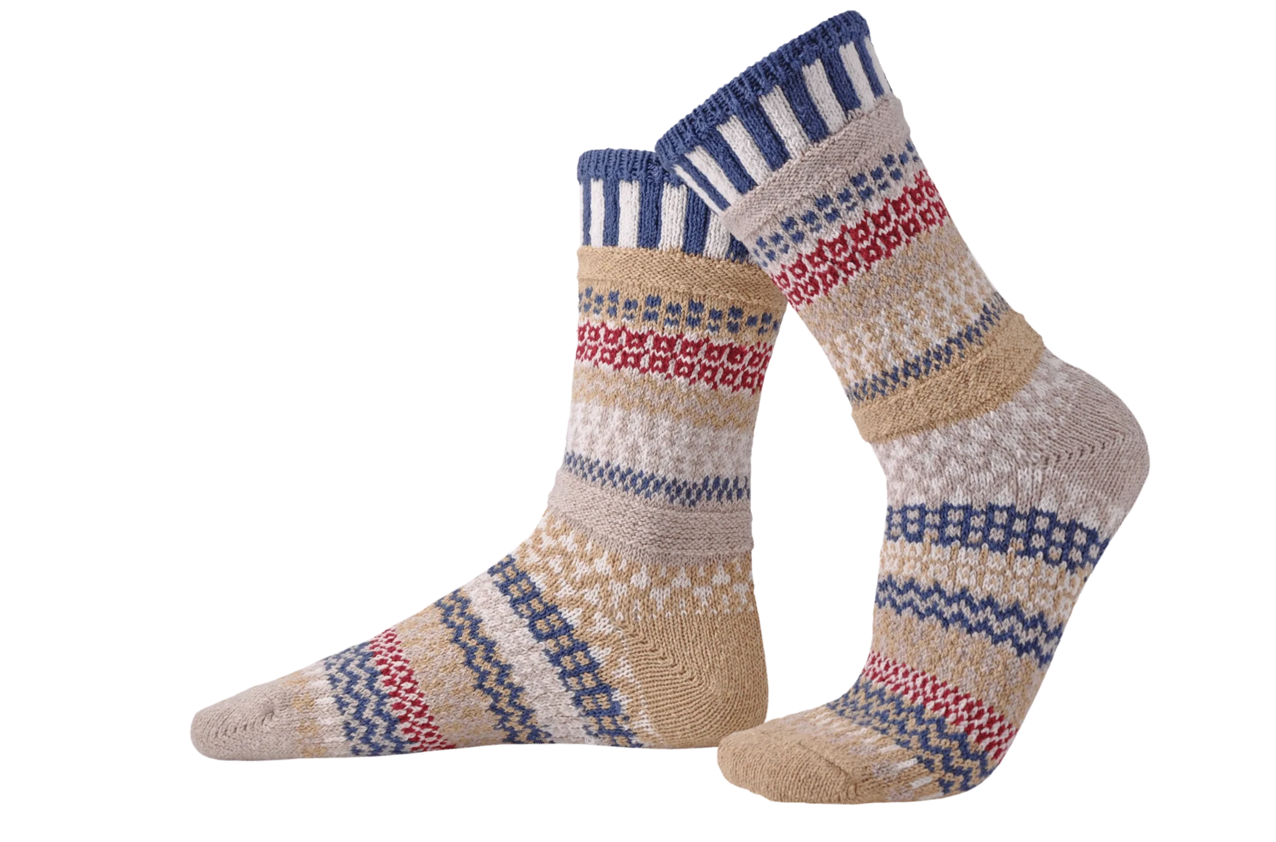 Bateau Mouche Recycled Cotton Crew Socks - The Sockery