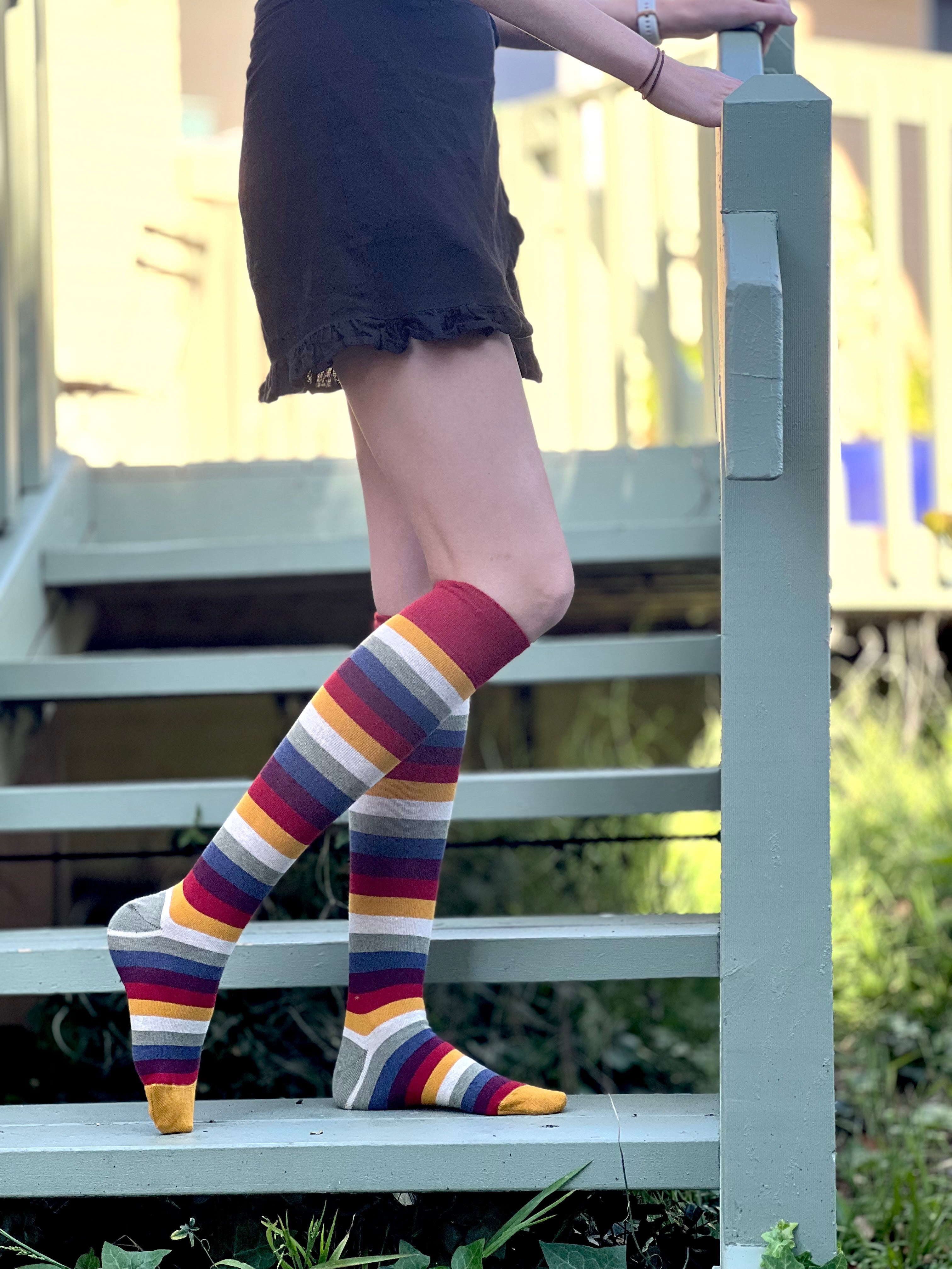 Warm Stripes Knee High Socks