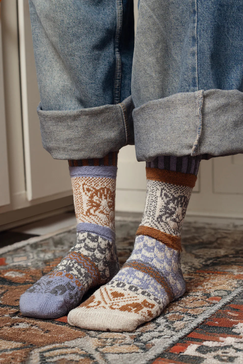 Cat Recycled Cotton Crew Socks