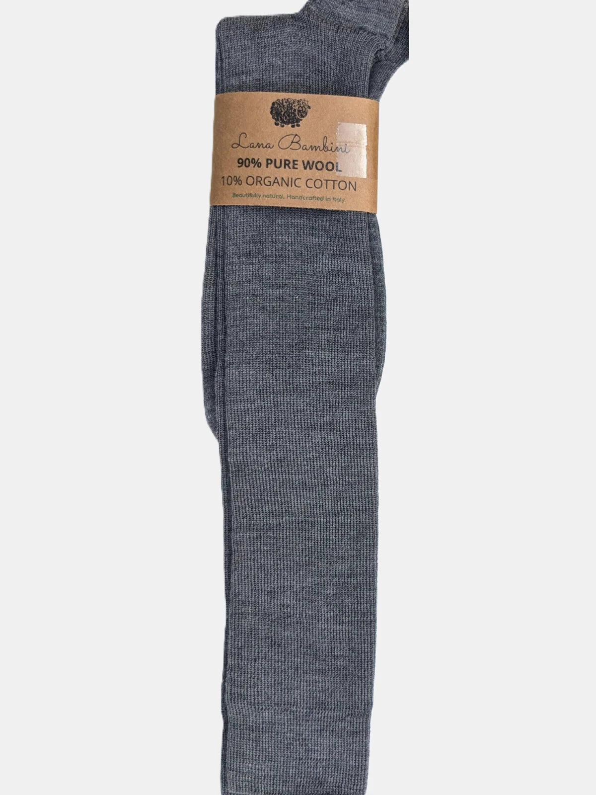 Chiara Wool and Organic Cotton Over the Knee Socks in Slate Grey