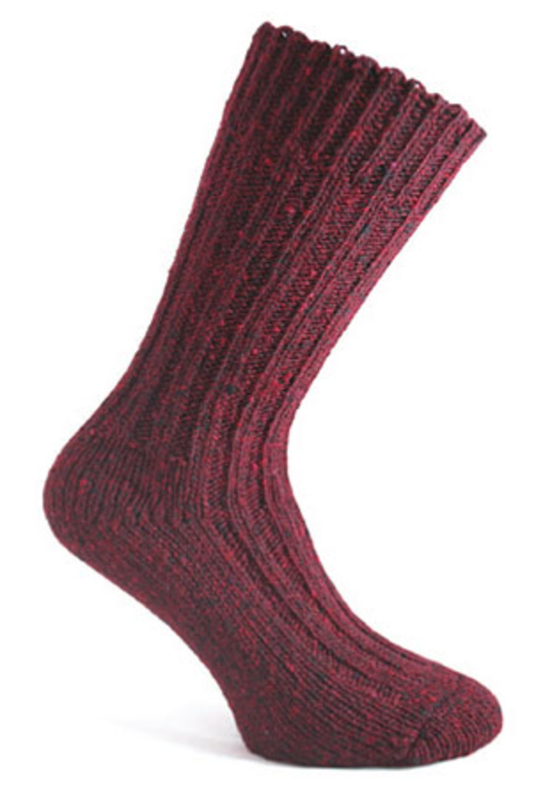 Traditional Donegal Wool Socks in Heather