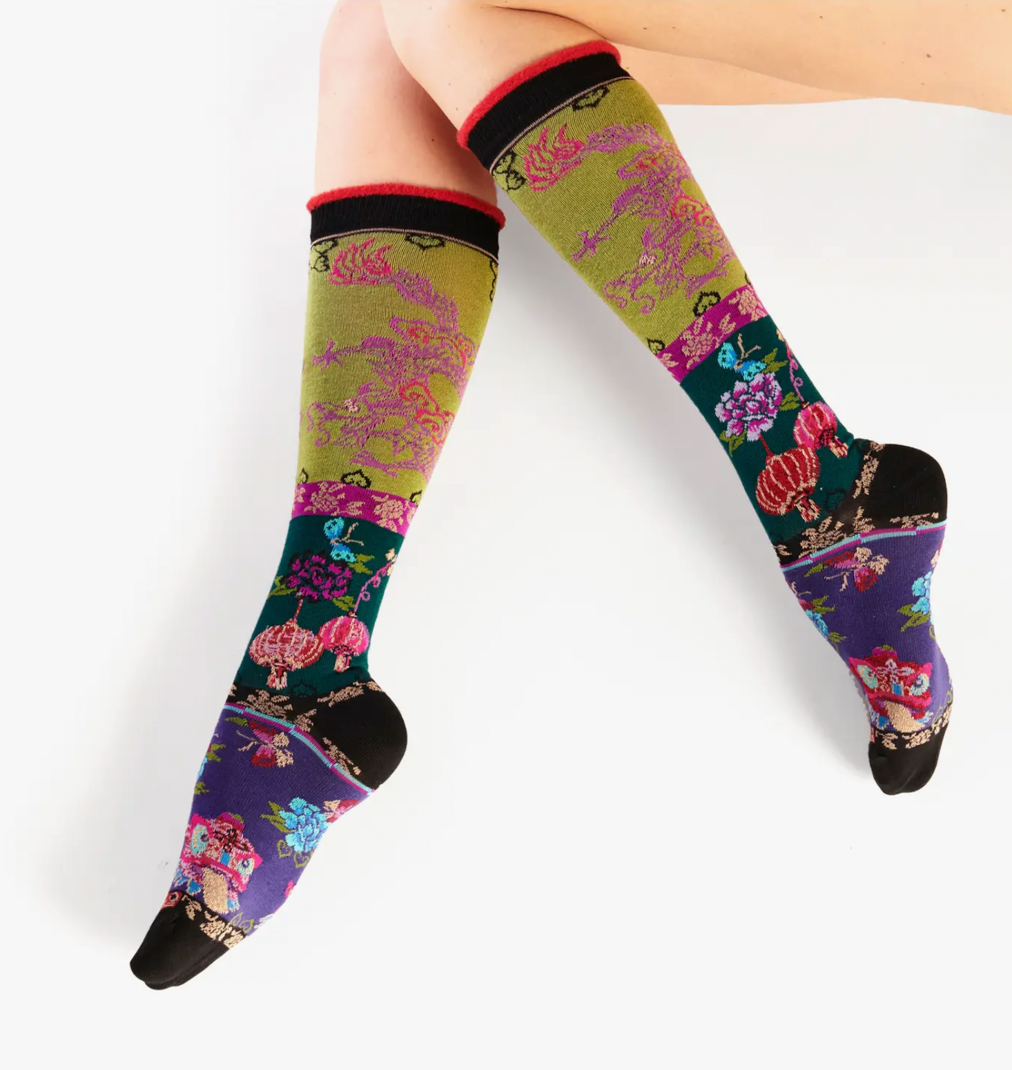 Chinoiserie Women's Knee High Socks
