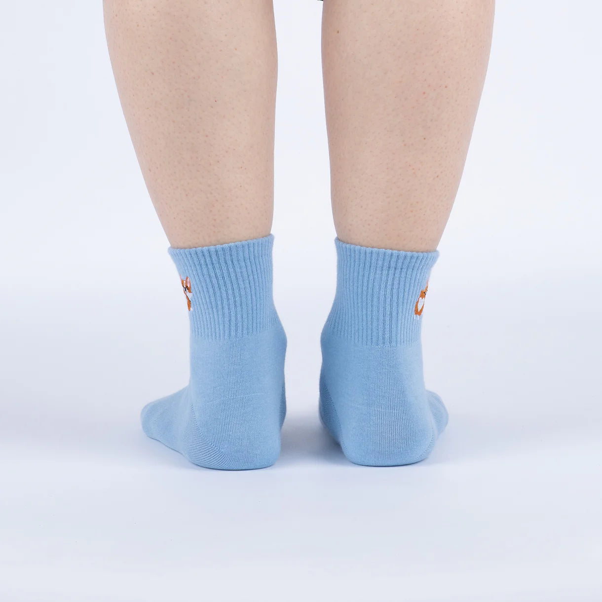 Corgi Love Embroidered Quarter Socks - The Sockery