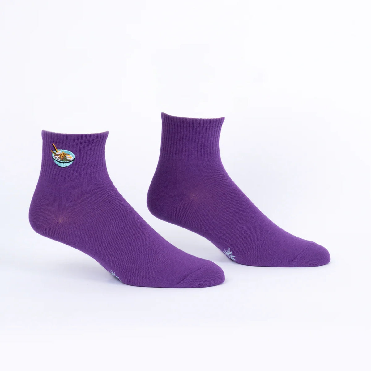 Hopeless Ramen-tic Embroidered Quarter Socks 🍜