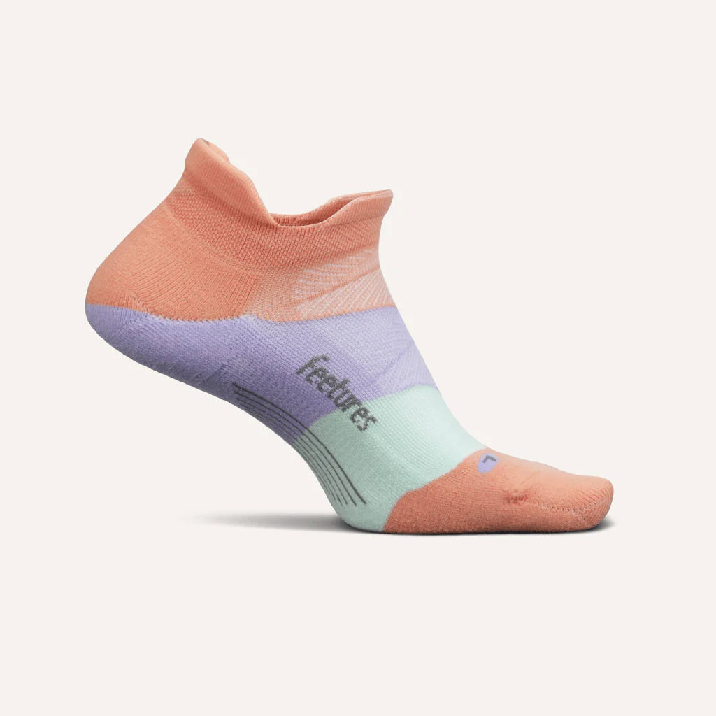 Elite Ultra Light Cushion No Show Tab Socks Peach - The Sockery