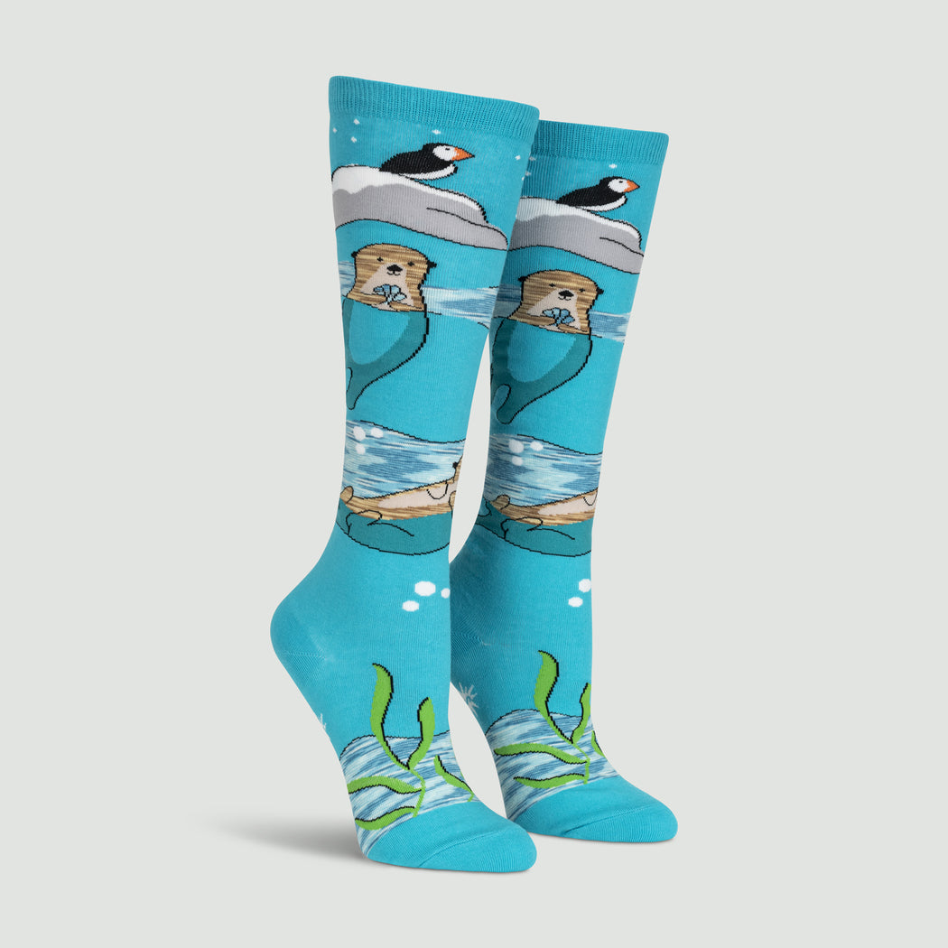 Plays Well With Otters Women's Knee High Socks