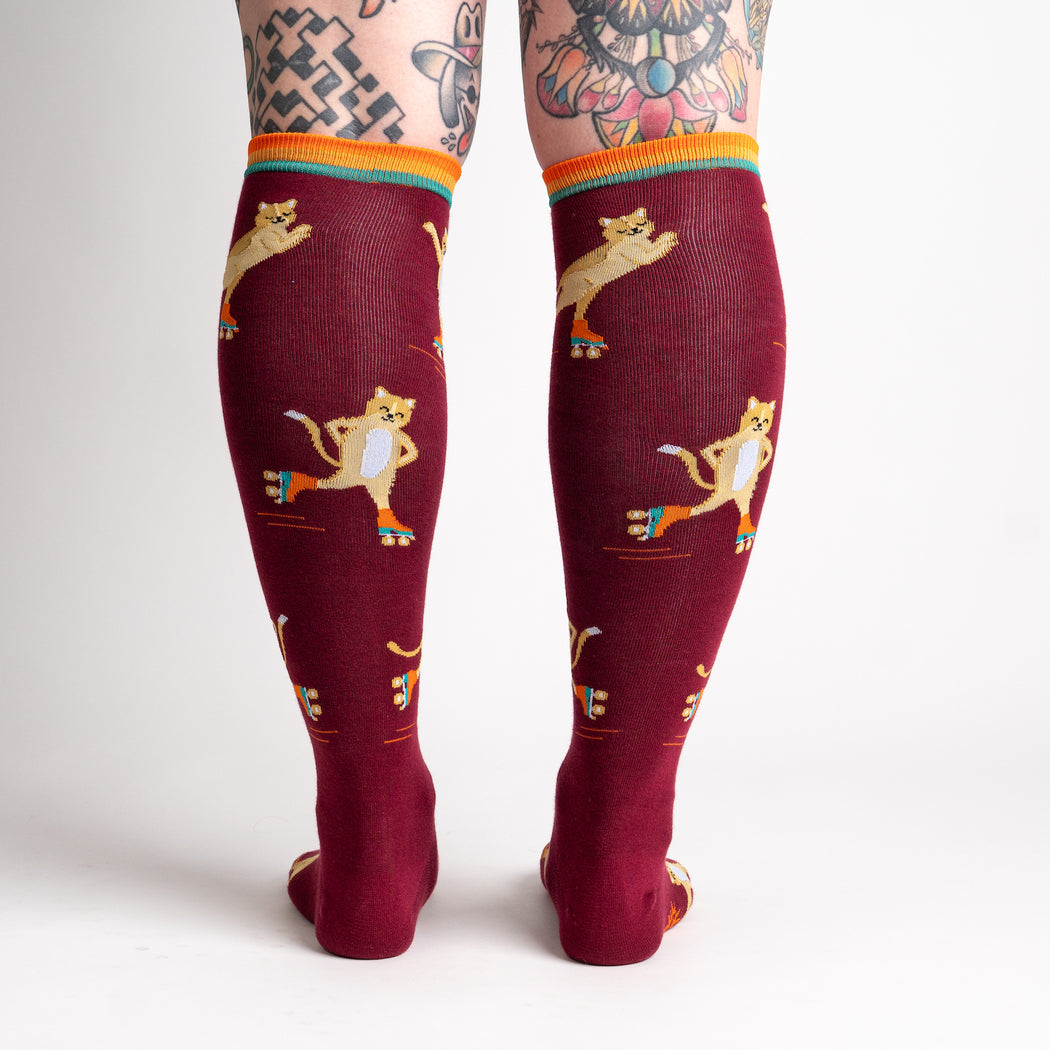 Roller Cats Women's Knee High Socks - The Sockery
