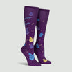 purple knee high socks with gemstones