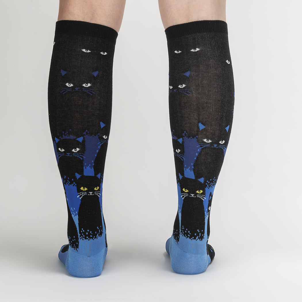 Cats In the Dark Women's Knee High Socks - Glow in the Dark