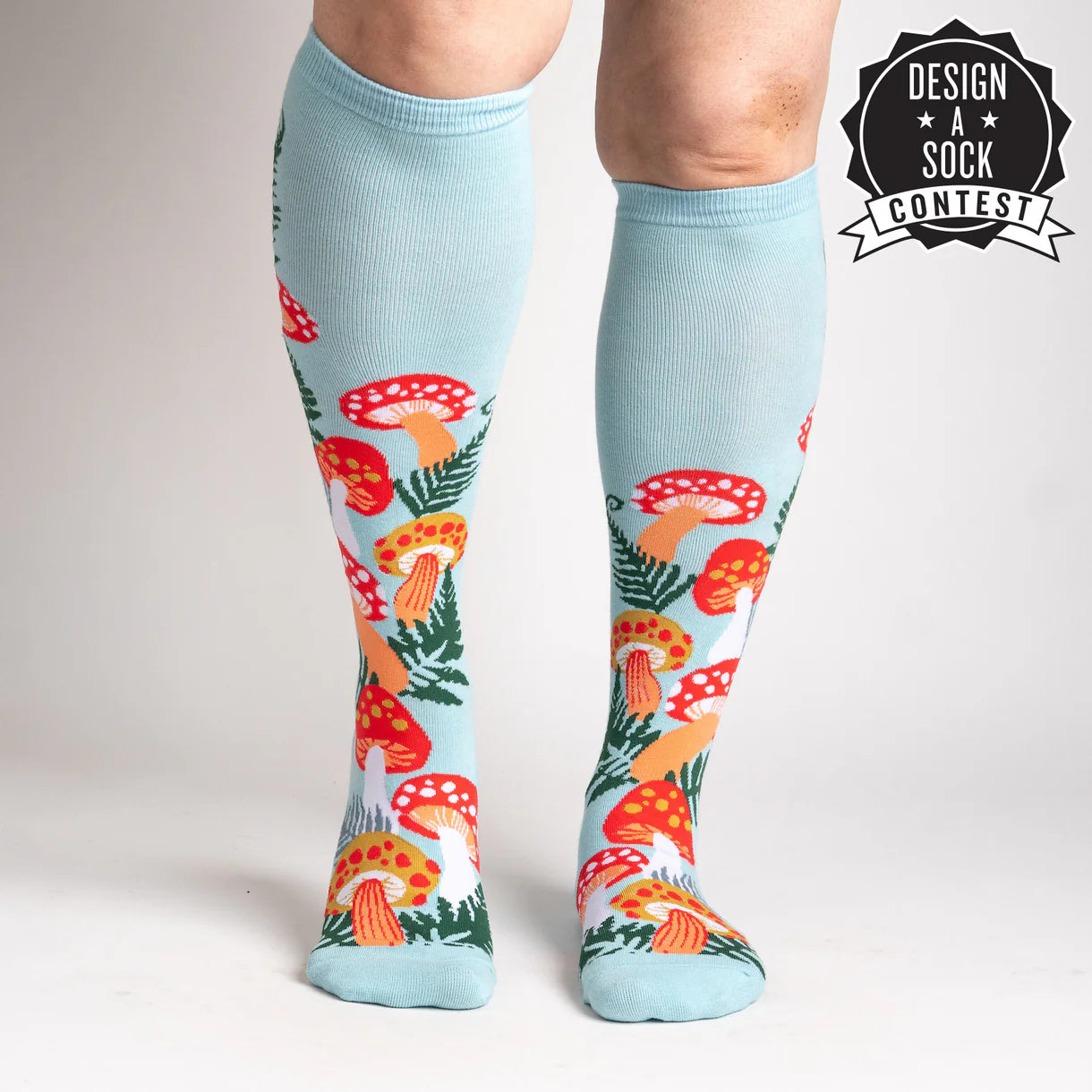 Wonderland Mushrooms Women's Knee High Sock - The Sockery