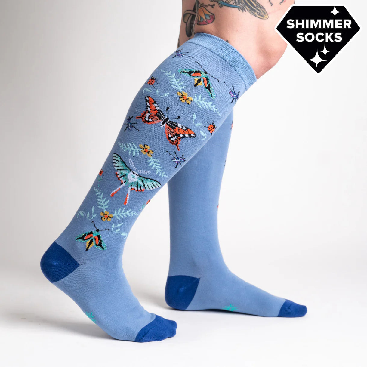 Butterfly In The Sky Women's Knee High Socks - The Sockery