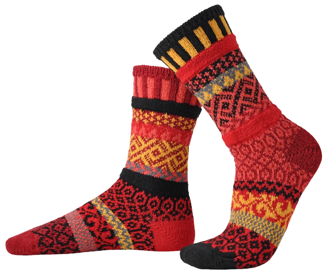 Fire Recycled Cotton Crew Socks - The Sockery