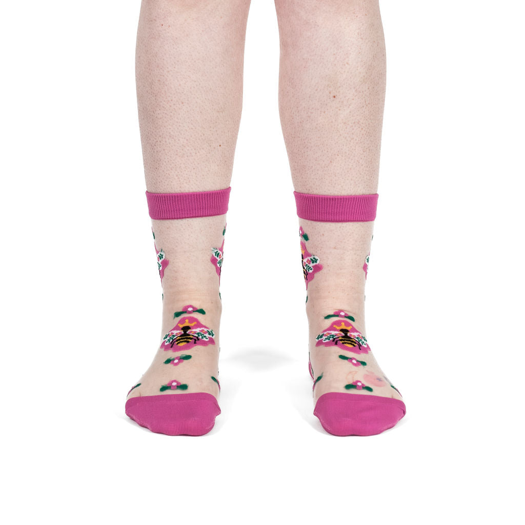 Beehive Yourself Women's Sheer Crew Sock