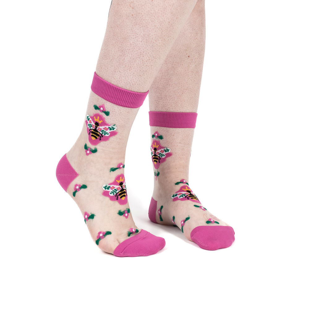 Beehive Yourself Women's Sheer Crew Sock