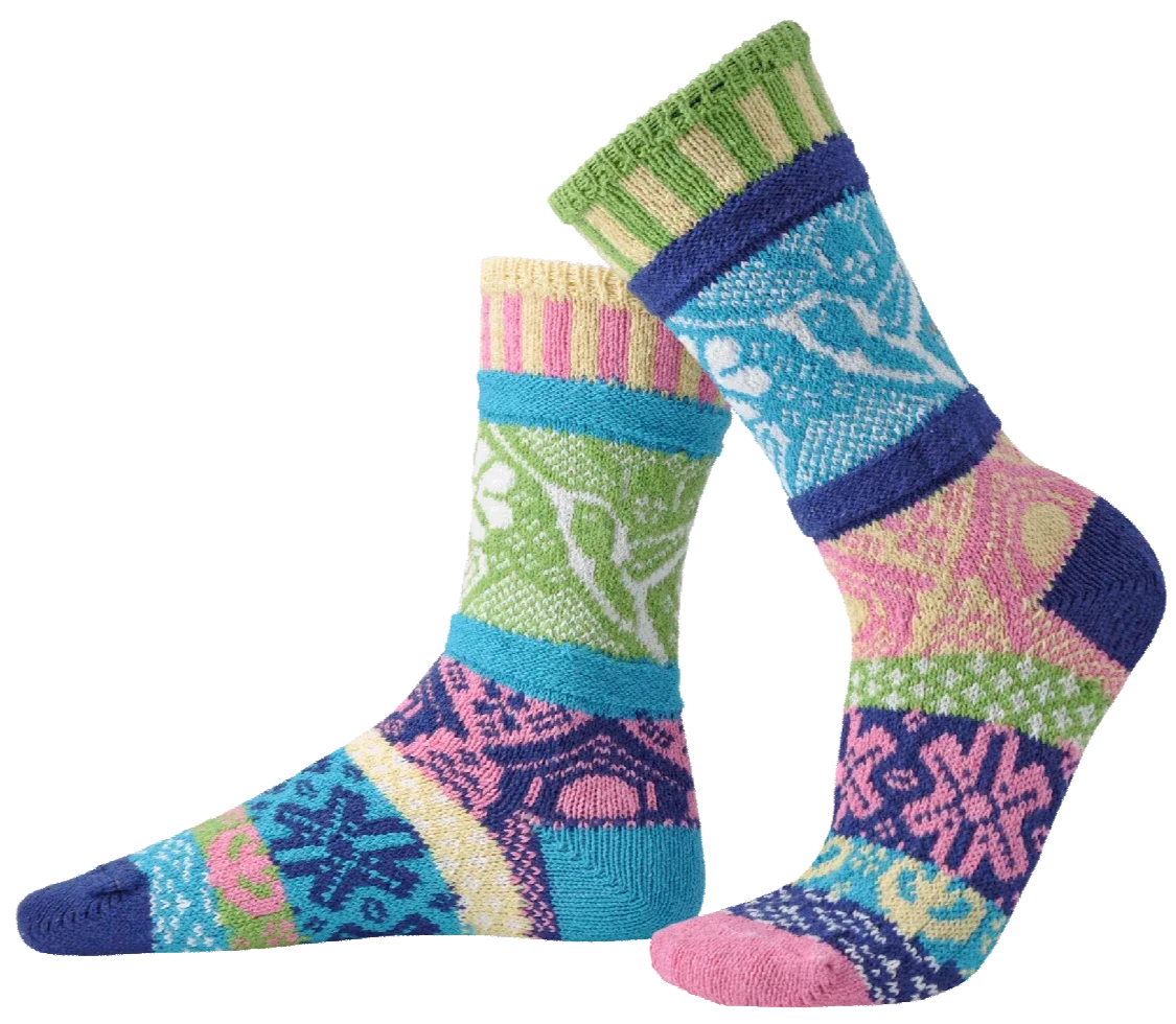 Hummingbird Recycled Cotton Crew Socks - The Sockery