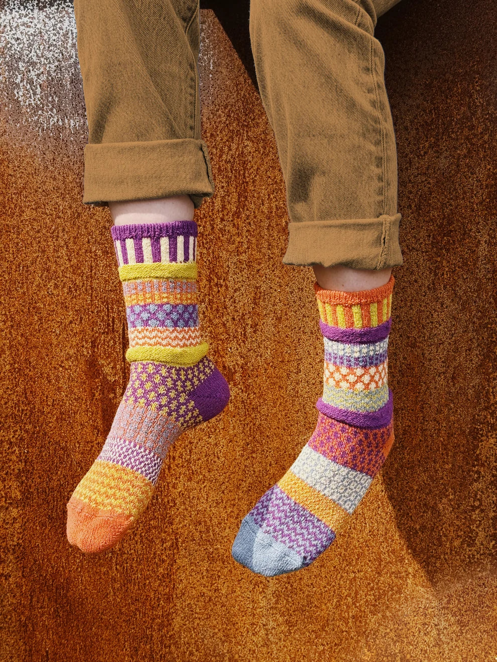 Hazel Recycled Cotton Crew Socks