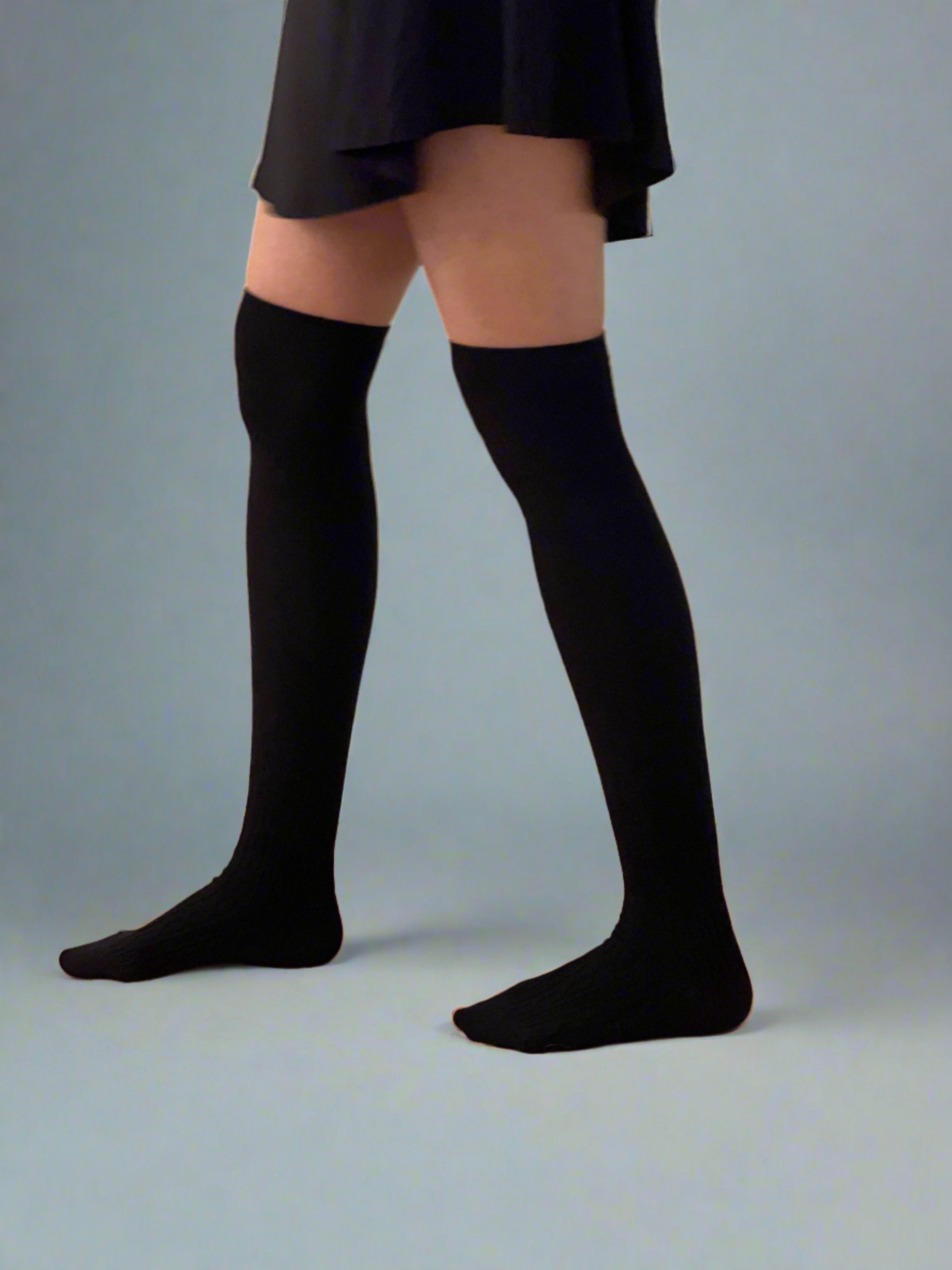 black over the knee socks - The Sockery