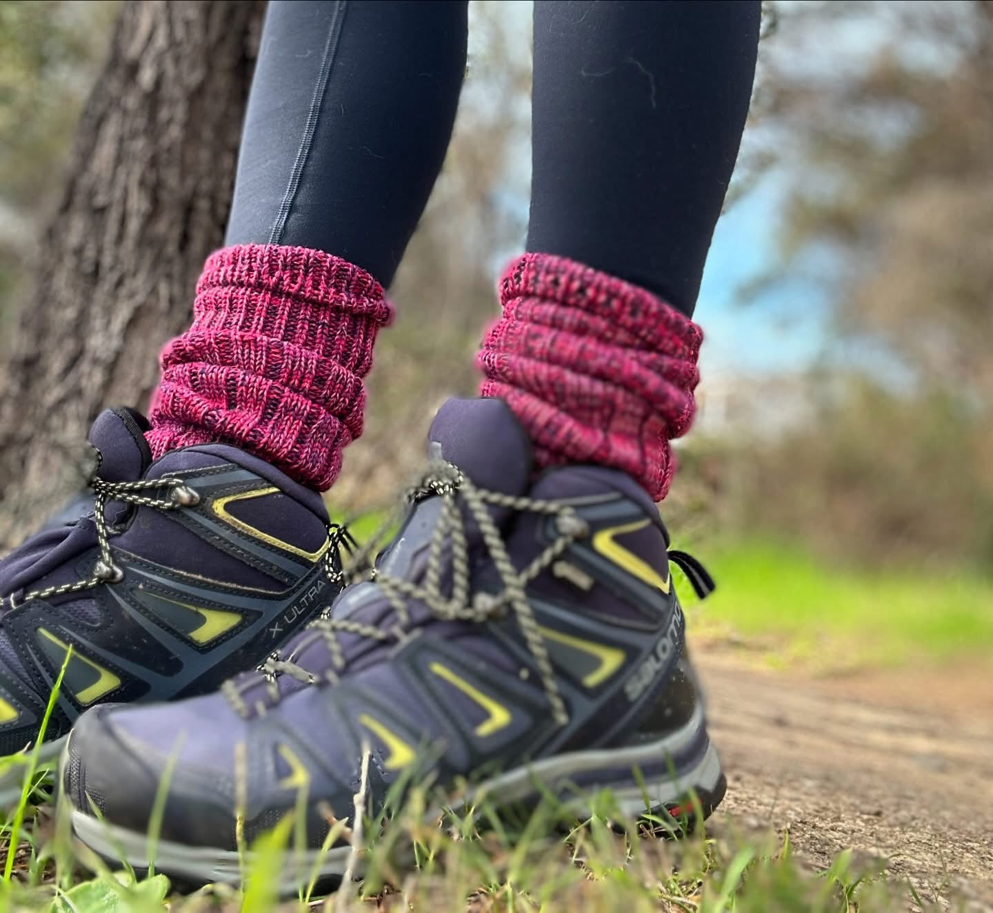 Pure Merino Mongrel Socks - Mulberry