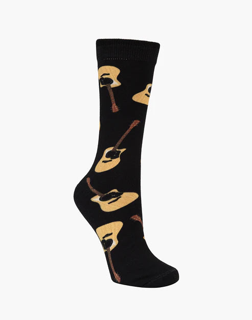 The Guitar by Jon Stevens Women's Bamboo Crew Socks - The Sockery