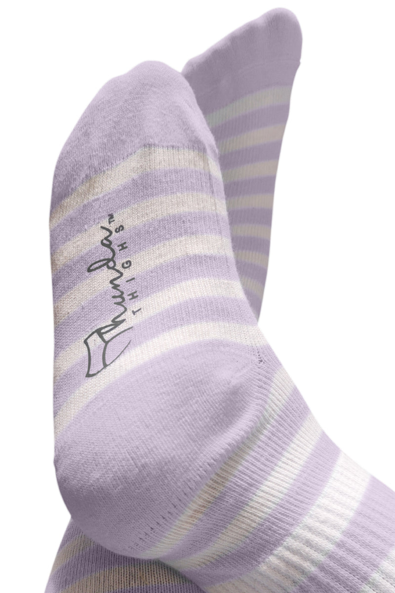 Kawaii Purple Plus Size Thigh High Socks - The Sockery