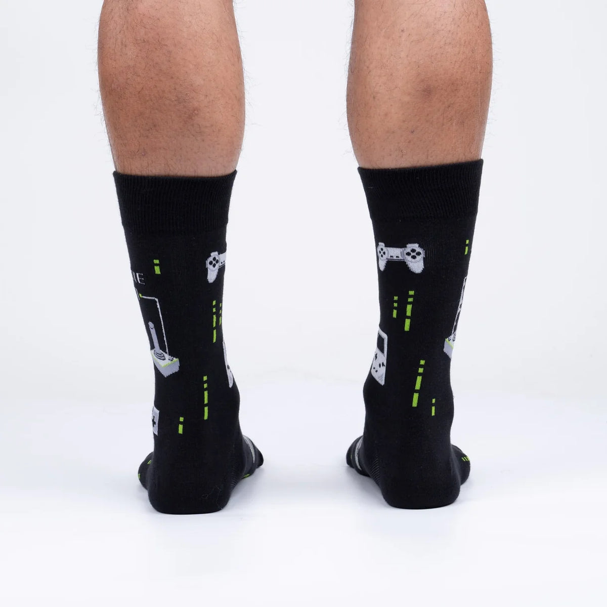 Game On Men's Crew Sock - Glow in the Dark