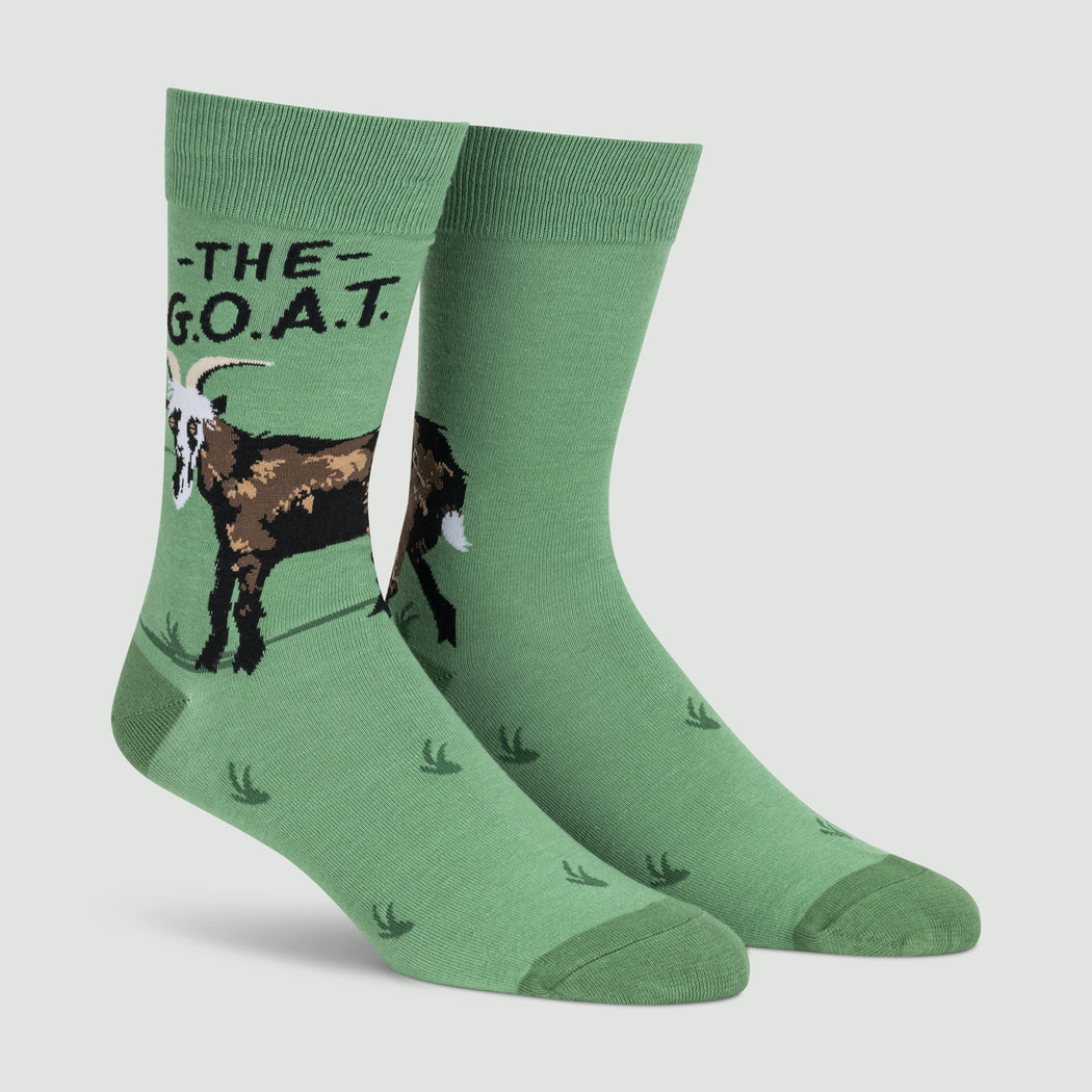 The G.O.A.T. Mens Crew Socks
