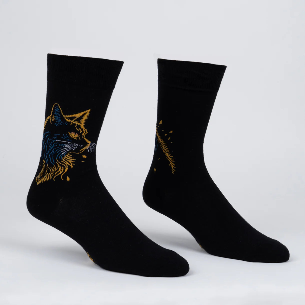 Night Cat Men's Crew Socks - The Sockery