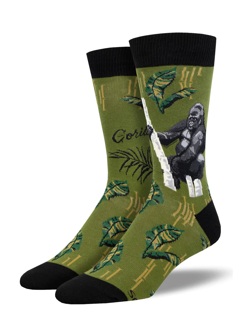 Gorilla Endangered Species Men's Crew Socks - The Sockery