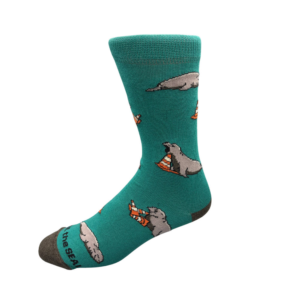 Neil the Seal Cotton Crew  Sock - Made in Australia