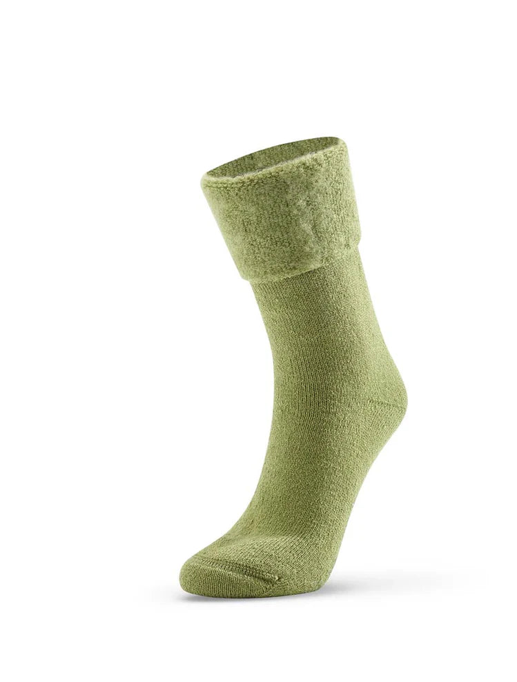 Green Bed Socks - Non Slip - The Sockery