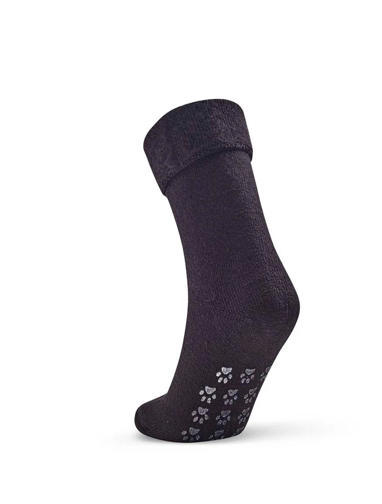 Black Bed Socks - Non Slip - The Sockery