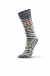 Fine Line Stripe Merino Crew Socks - The Sockery