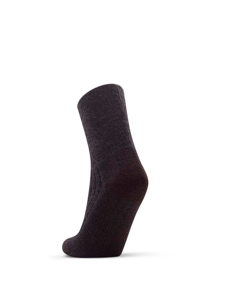Premium Possum and Merino Wool Crew Socks in Black