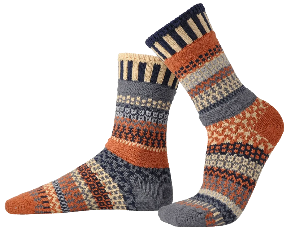 Nutmeg Recycled Cotton Crew Socks - The Sockery