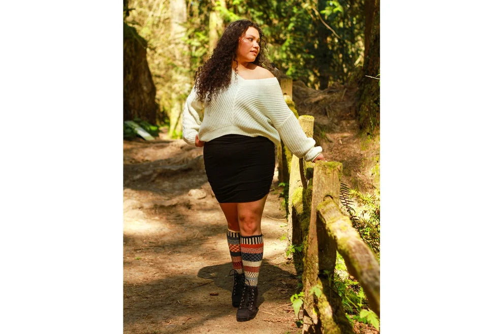 Nutmeg Recycled Cotton Knee High Socks