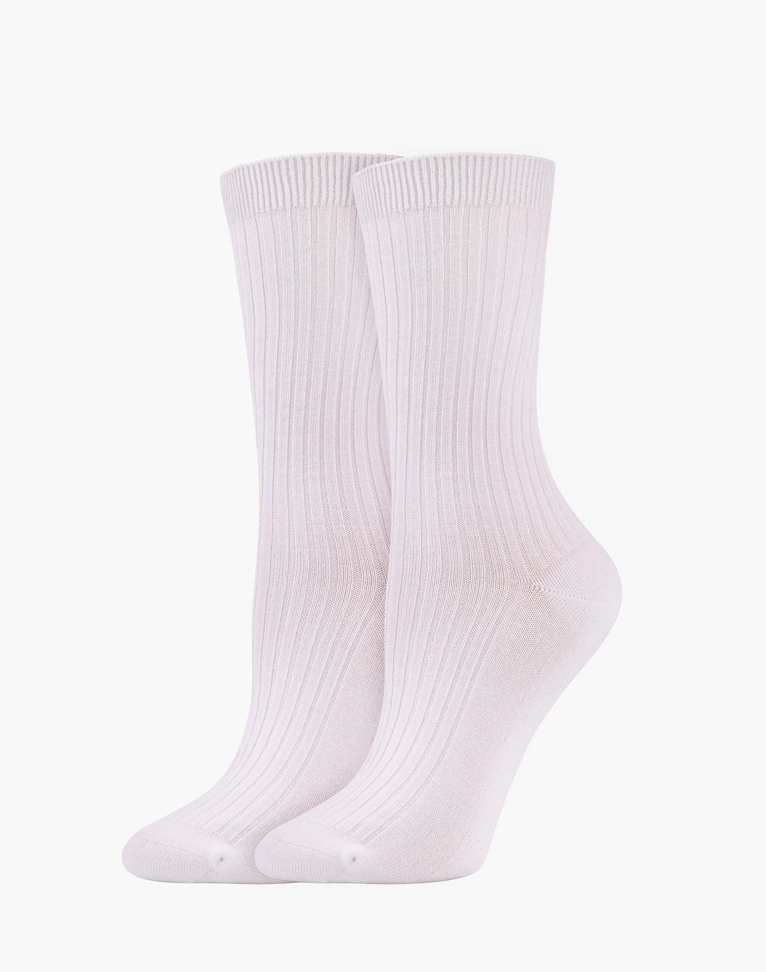 2 Pack of Ribbed Crew Women's Socks