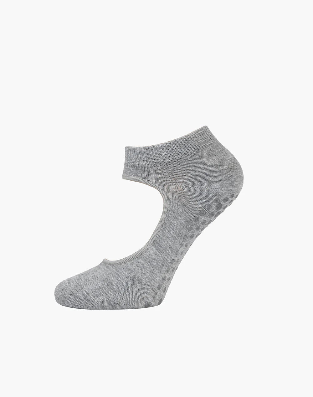 Gray ankle sock on a white background