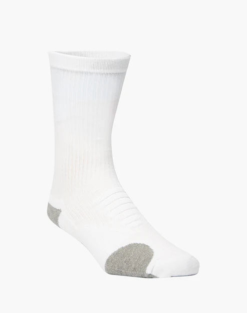 Cross Trainer Crew Socks - White