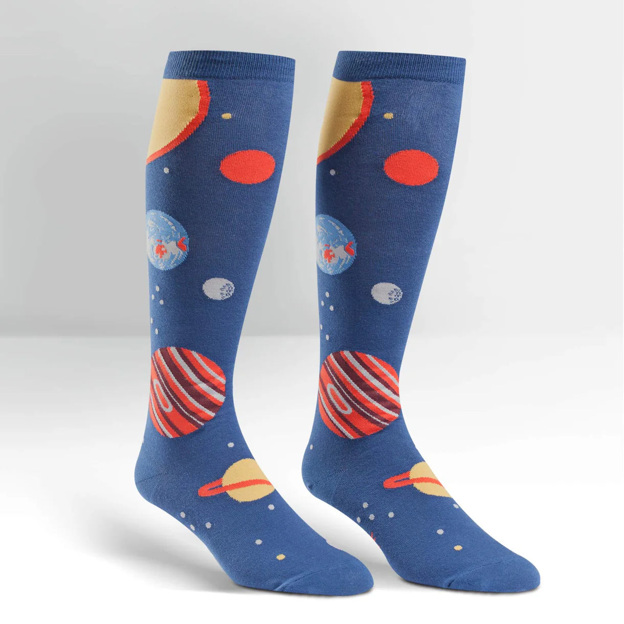 Planets Knee High Sock in Extra Stretchy for Wide Calves