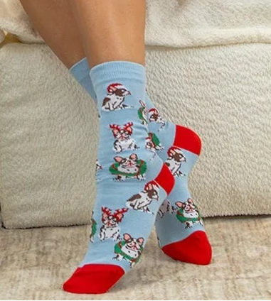 Chrissy Frenchy Women's Bamboo Crew Socks