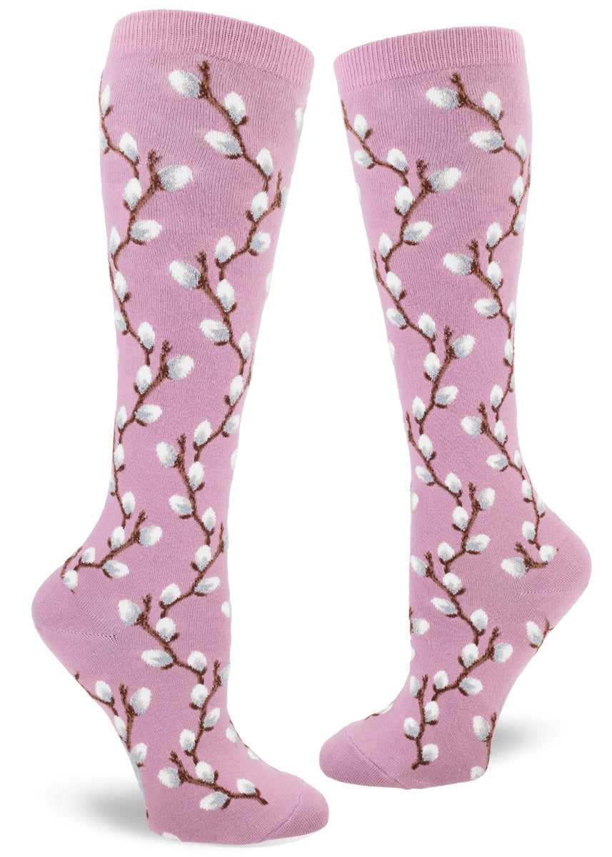Pussy Willow Knee-High Sock in Mauve