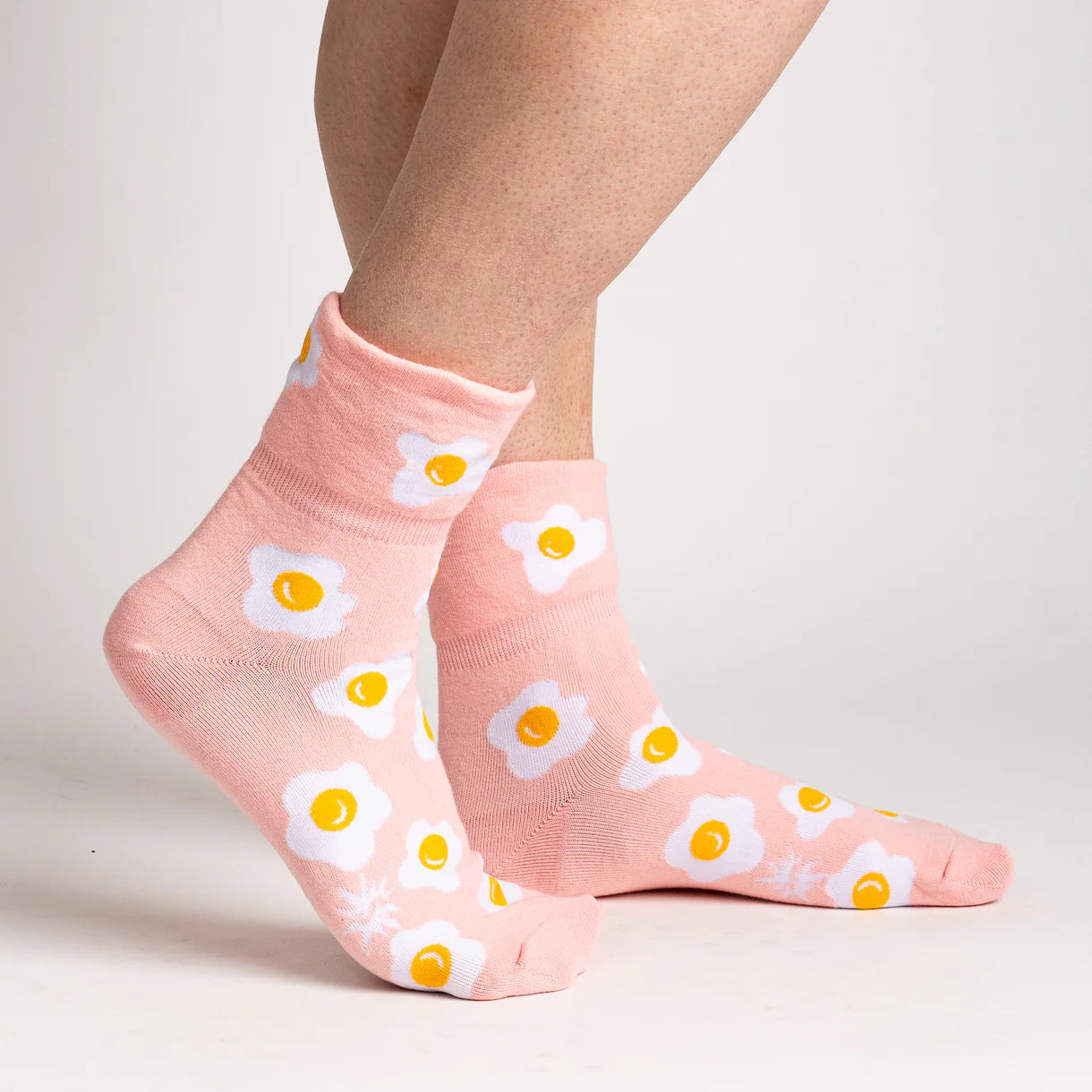 Sunny Side up Women's Crew Turn Cuff Socks - The Sockery